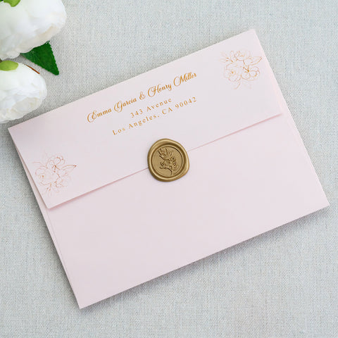 NingsPaper 50 Pieces  A7 5 x 7'' Blush Pink Self Seal Envelopes