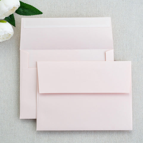 NingsPaper 50 Pieces  A7 5 x 7'' Blush Pink Self Seal Envelopes