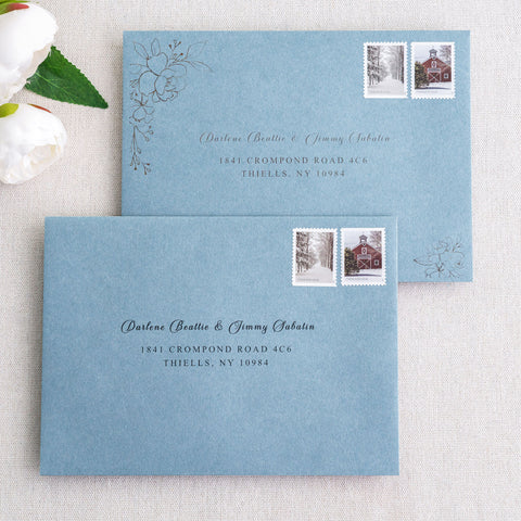 NingsPaper 50 Pieces  A7 5 x 7'' Dusty Blue Self Seal Envelopes