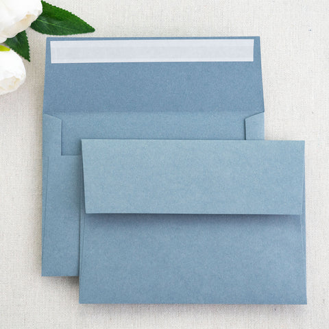 NingsPaper 50 Pieces  A7 5 x 7'' Dusty Blue Self Seal Envelopes