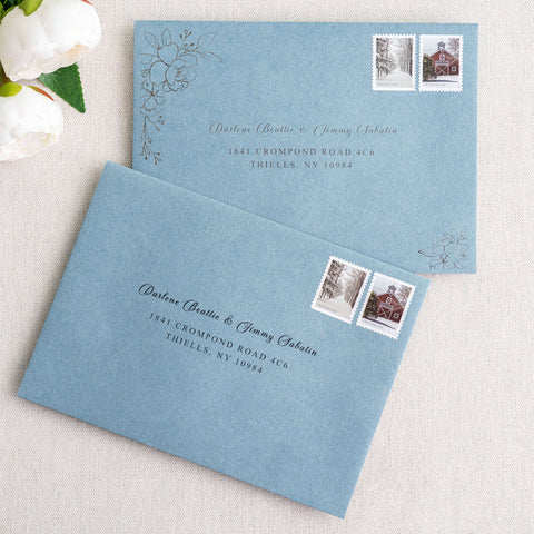 NingsPaper 50 Pieces  A7 5 x 7'' Dusty Blue Self Seal Envelopes