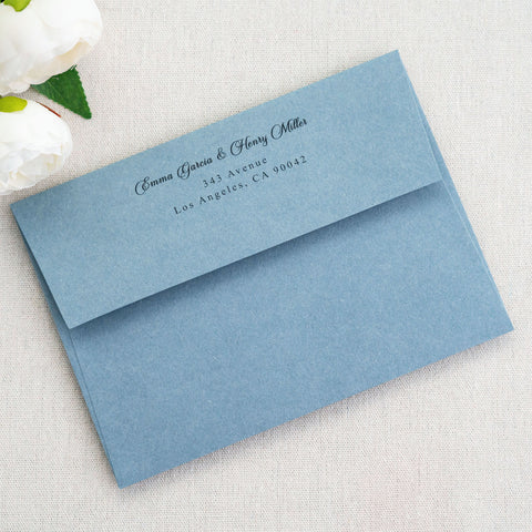 NingsPaper 50 Pieces  A7 5 x 7'' Dusty Blue Self Seal Envelopes