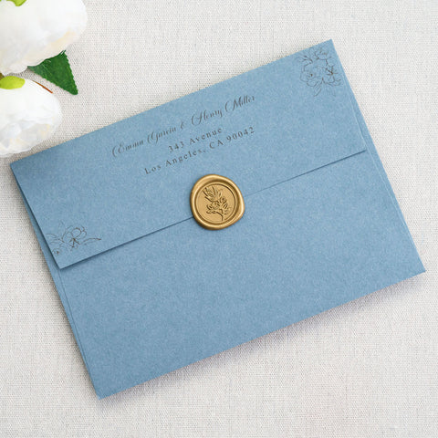 NingsPaper 50 Pieces  A7 5 x 7'' Dusty Blue Self Seal Envelopes