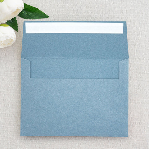 NingsPaper 50 Pieces  A7 5 x 7'' Dusty Blue Self Seal Envelopes