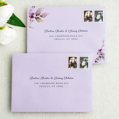 NingsPaper 50 Pieces  A7 5 x 7'' Lilac Self Seal Envelopes