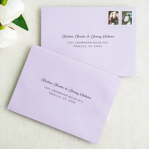 NingsPaper 50 Pieces  A7 5 x 7'' Lilac Self Seal Envelopes