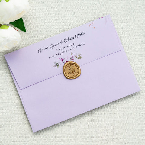 NingsPaper 50 Pieces  A7 5 x 7'' Lilac Self Seal Envelopes