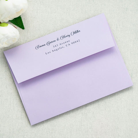 NingsPaper 50 Pieces  A7 5 x 7'' Lilac Self Seal Envelopes
