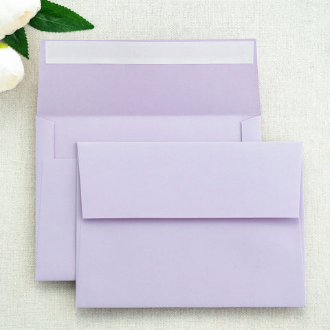 NingsPaper 50 Pieces  A7 5 x 7'' Lilac Self Seal Envelopes