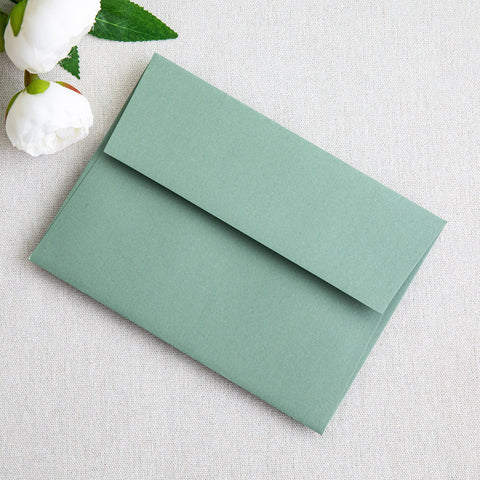 NingsPaper 50 Pieces  A7 5 x 7'' Light Sage Green Self Seal Envelopes