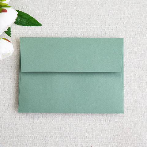 NingsPaper 50 Pieces  A7 5 x 7'' Light Sage Green Self Seal Envelopes