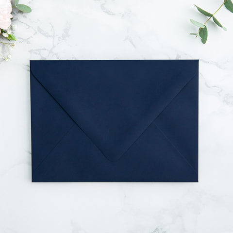 NingsPaper 50 Pieces  A7 Envelopes, Euro Flap Liner 5x7 Navy Blue Envelopes