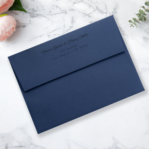 NingsPaper 50 Pieces  A7 5 x 7'' Navy Blue Self Seal Envelopes