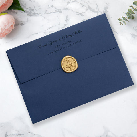 NingsPaper 50 Pieces  A7 5 x 7'' Navy Blue Self Seal Envelopes