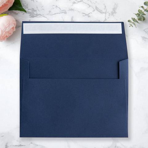 NingsPaper 50 Pieces  A7 5 x 7'' Navy Blue Self Seal Envelopes