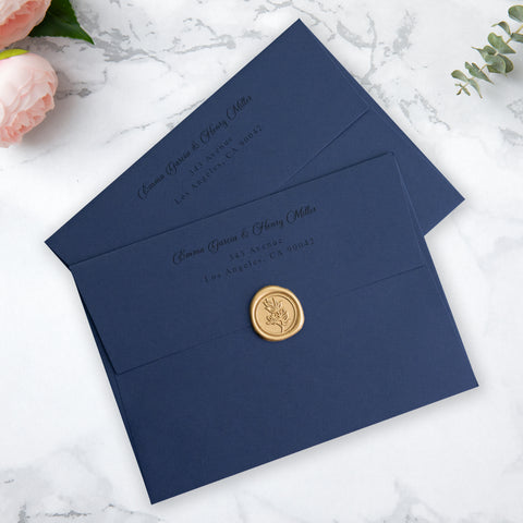 NingsPaper 50 Pieces  A7 5 x 7'' Navy Blue Self Seal Envelopes