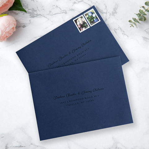 NingsPaper 50 Pieces  A7 5 x 7'' Navy Blue Self Seal Envelopes