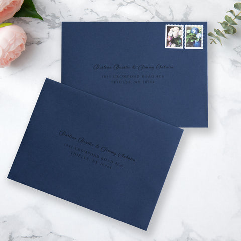 NingsPaper 50 Pieces  A7 5 x 7'' Navy Blue Self Seal Envelopes
