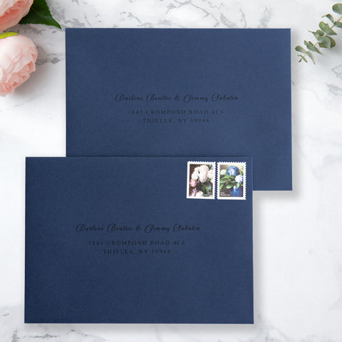 NingsPaper 50 Pieces  A7 5 x 7'' Navy Blue Self Seal Envelopes