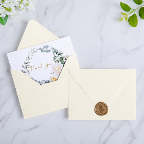 NingsPaper 50 Pieces Cream A2 Envelopes for 4.25×5.5 Cards