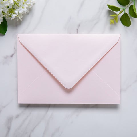 NingsPaper 50 Pieces A8 Envelopes, Large 5x7 Blush Pink Envelopes