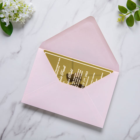 NingsPaper 50 Pieces A8 Envelopes, Large 5x7 Blush Pink Envelopes
