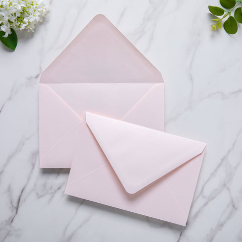 NingsPaper 50 Pieces A8 Envelopes, Large 5x7 Blush Pink Envelopes
