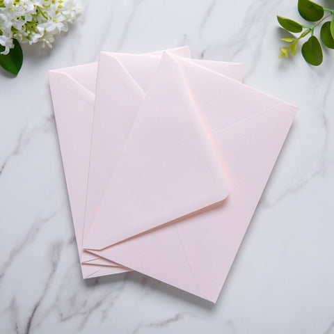 NingsPaper 50 Pieces A8 Envelopes, Large 5x7 Blush Pink Envelopes