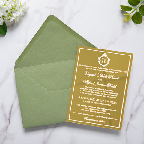 NingsPaper 50 Pieces A8 Envelopes, Large 5x7 Sage Green Envelopes