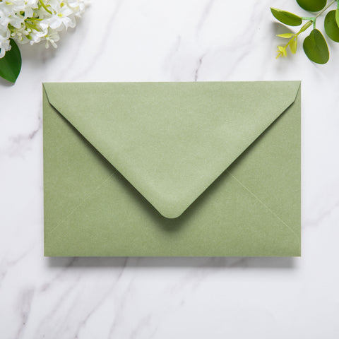 NingsPaper 50 Pieces A8 Envelopes, Large 5x7 Sage Green Envelopes