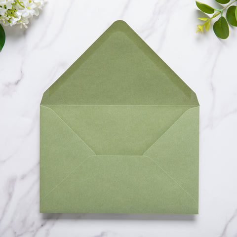 NingsPaper 50 Pieces A8 Envelopes, Large 5x7 Sage Green Envelopes