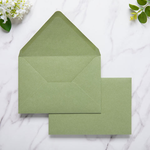 NingsPaper 50 Pieces A8 Envelopes, Large 5x7 Sage Green Envelopes