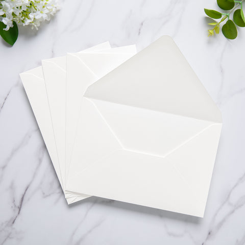 NingsPaper 50 Pieces A8 Envelopes, Large 5x7 Ivory Envelopes