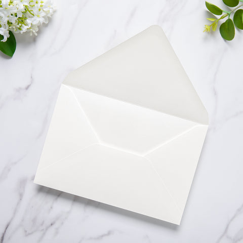 NingsPaper 50 Pieces A8 Envelopes, Large 5x7 Ivory Envelopes