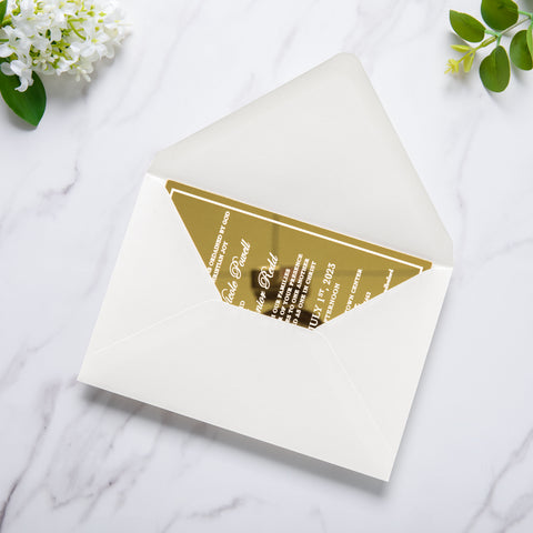 NingsPaper 50 Pieces A8 Envelopes, Large 5x7 Ivory Envelopes