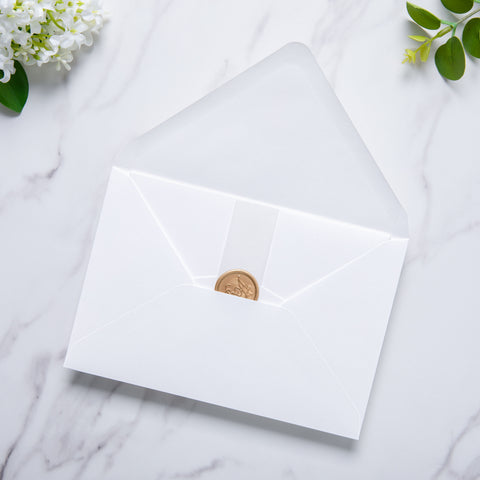 NingsPaper 50 Pieces A8 Envelopes, Large 5x7 White Envelopes