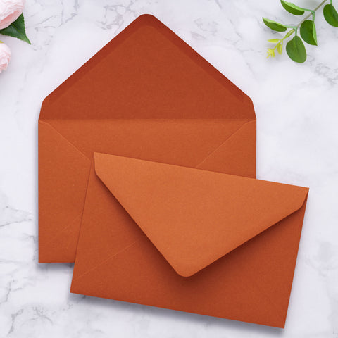 NingsPaper A9 Envelopes, 5.75 x 8.75'' Burnt Orange Wedding Mailing Envelopes