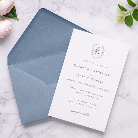NingsPaper A9 Envelopes, 5.75 x 8.75'' Dusty Blue Wedding Mailing Envelopes
