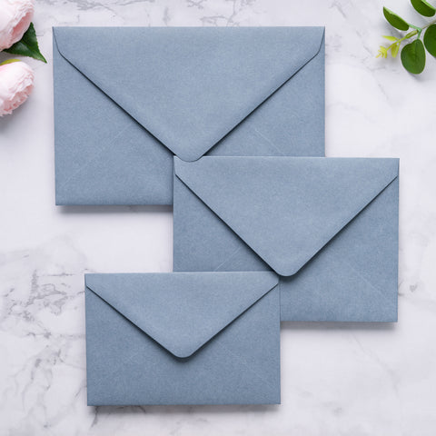 NingsPaper A9 Envelopes, 5.75 x 8.75'' Dusty Blue Wedding Mailing Envelopes