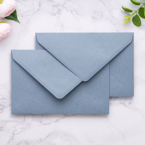 NingsPaper A9 Envelopes, 5.75 x 8.75'' Dusty Blue Wedding Mailing Envelopes