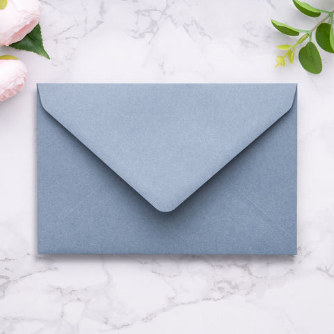NingsPaper A9 Envelopes, 5.75 x 8.75'' Dusty Blue Wedding Mailing Envelopes