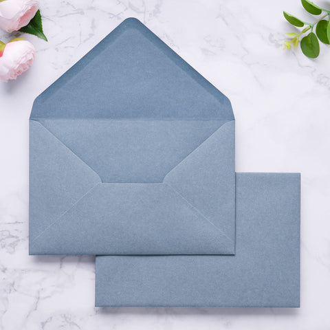 NingsPaper A9 Envelopes, 5.75 x 8.75'' Dusty Blue Wedding Mailing Envelopes