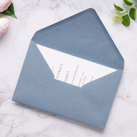 NingsPaper A9 Envelopes, 5.75 x 8.75'' Dusty Blue Wedding Mailing Envelopes