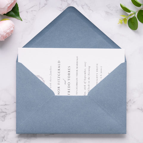 NingsPaper A9 Envelopes, 5.75 x 8.75'' Dusty Blue Wedding Mailing Envelopes