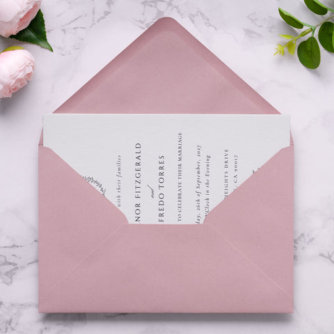 NingsPaper A9 Envelopes, 5.75 x 8.75'' Dusty Rose Wedding Mailing Envelopes