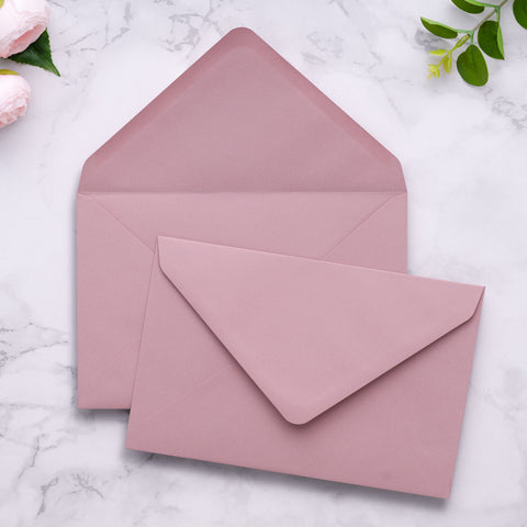 NingsPaper A9 Envelopes, 5.75 x 8.75'' Dusty Rose Wedding Mailing Envelopes
