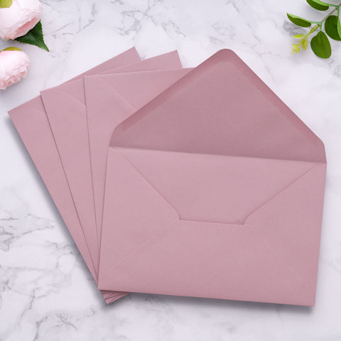 NingsPaper A9 Envelopes, 5.75 x 8.75'' Dusty Rose Wedding Mailing Envelopes