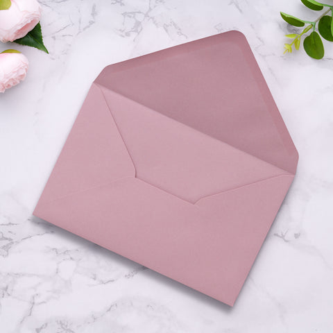NingsPaper A9 Envelopes, 5.75 x 8.75'' Dusty Rose Wedding Mailing Envelopes