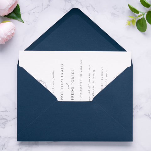NingsPaper A9 Envelopes, 5.75 x 8.75'' Navy Blue Wedding Mailing Envelopes