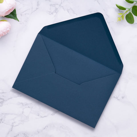NingsPaper A9 Envelopes, 5.75 x 8.75'' Navy Blue Wedding Mailing Envelopes